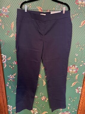 Claiborne Navy Straight-Leg Dress Pants